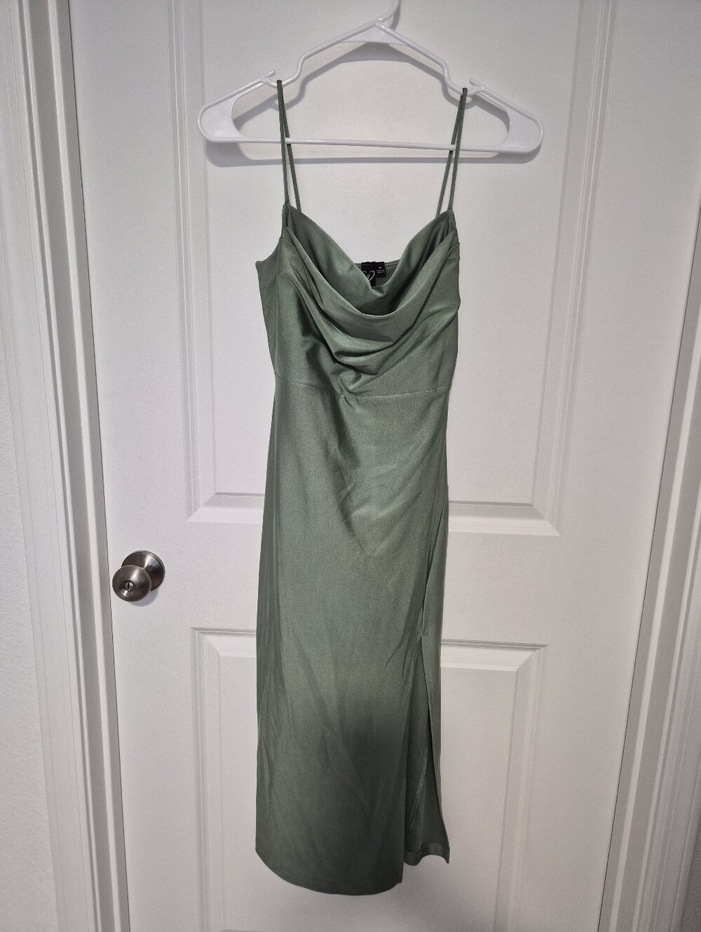 Sage Green Midi Slip Dress